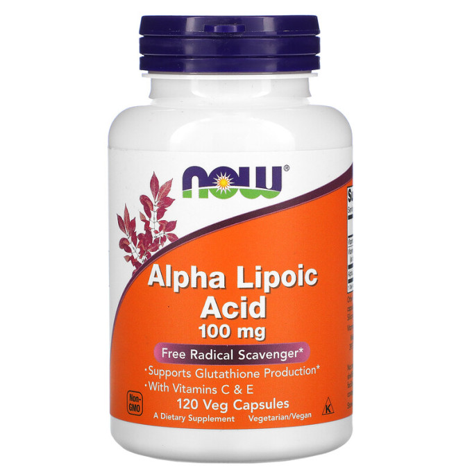 Альфа-липоевая кислота NOW FOODS Alpha Lipoic Acid 100 мг, 120 капсул
