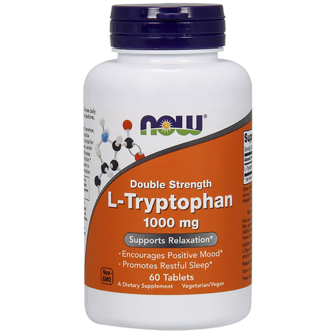 Аминокислота L-Триптофан NOW FOODS L-TRYPTOPHAN 1000 мг 60 таблеток