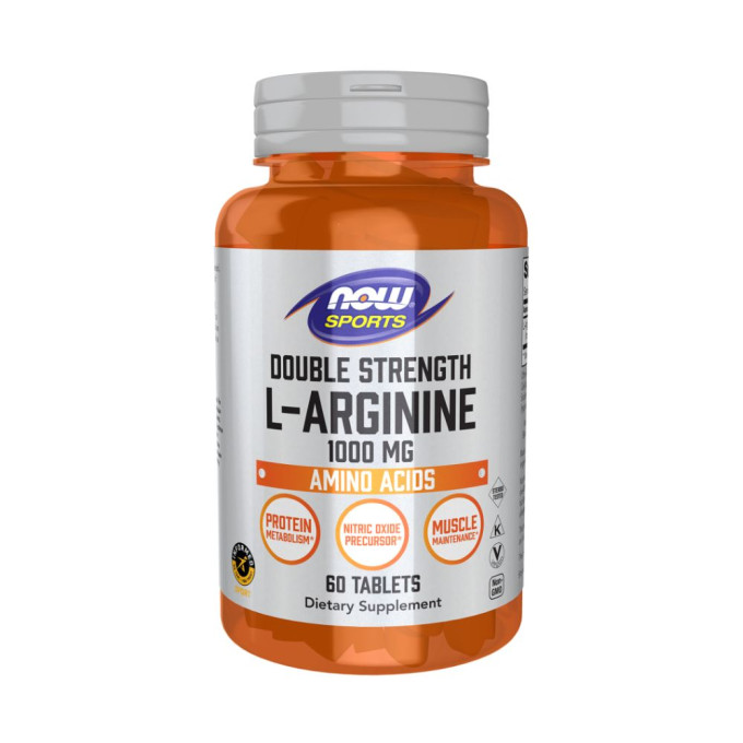 Аминокислота L‑Аргинин NOW FOODS L-ARGININE 1000 мг, 60 таблеток