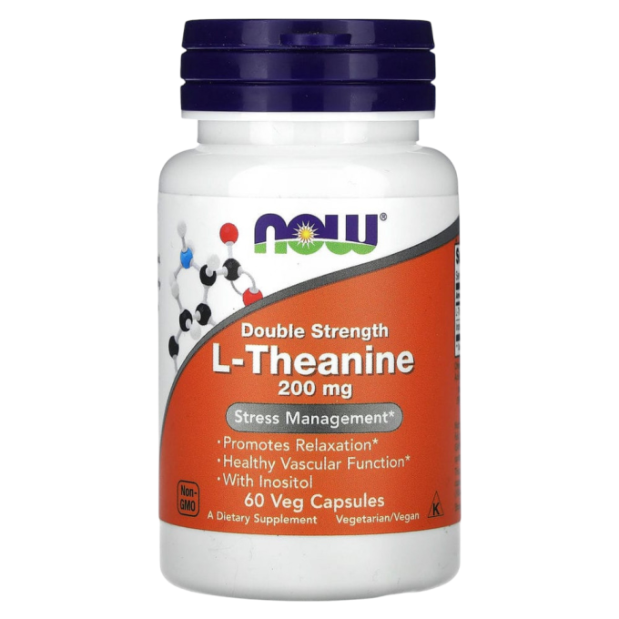 NOW FOODS L-THEANINE 200 MG WITH INOSITOL 60 капсул