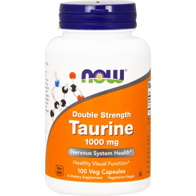 Аминокислота NOW FOODS Taurine активатор, 1000 мг, 100 капсул