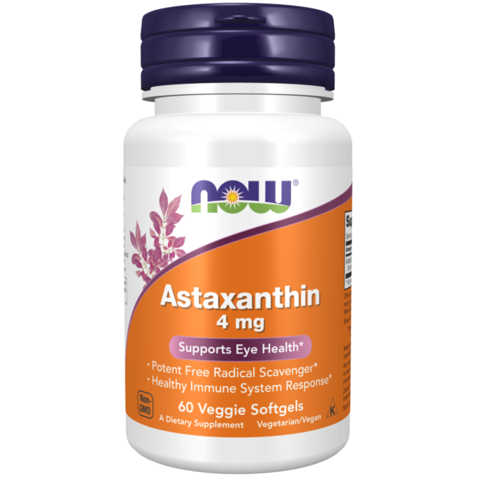 Антиоксиданты NOW FOODS ASTAXANTHIN 4 мг, 90 капсул