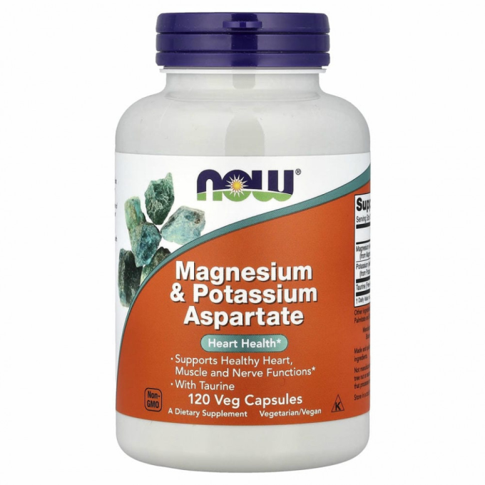 NOW FOODS MAG/POTASSIUM ASPARTATE 120 капсул