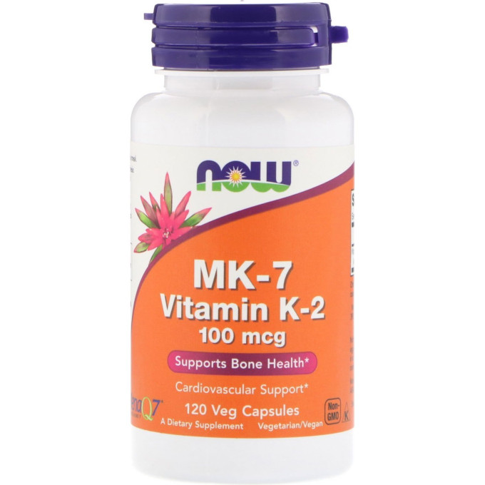 БАД NOW FOODS MK-7 Менахинон, витамин K-2, 100 мкг, 120 капсул