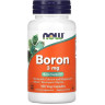 Бор NOW BORON, 3мг, 100 капсул