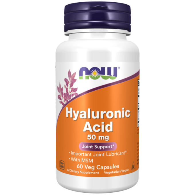 Гиалуроновая кислота NOW FOODS HYALURONIC ACID 100MG 2X PLUS 60 капсул