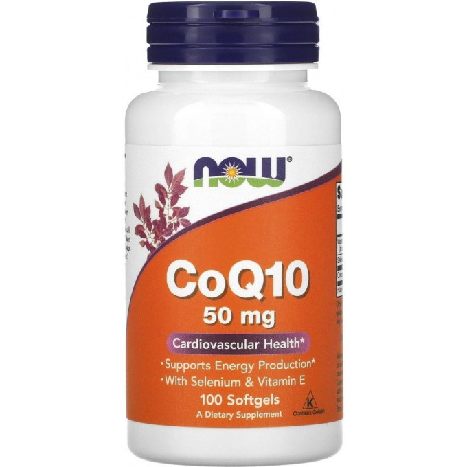 Коэнзим NOW FOODS COQ10, 50 мг - 100 капсул