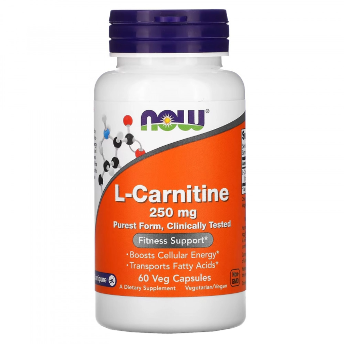 L-Карнитин NOW FOODS L-CARNITINE 250 mg 60 капсул
