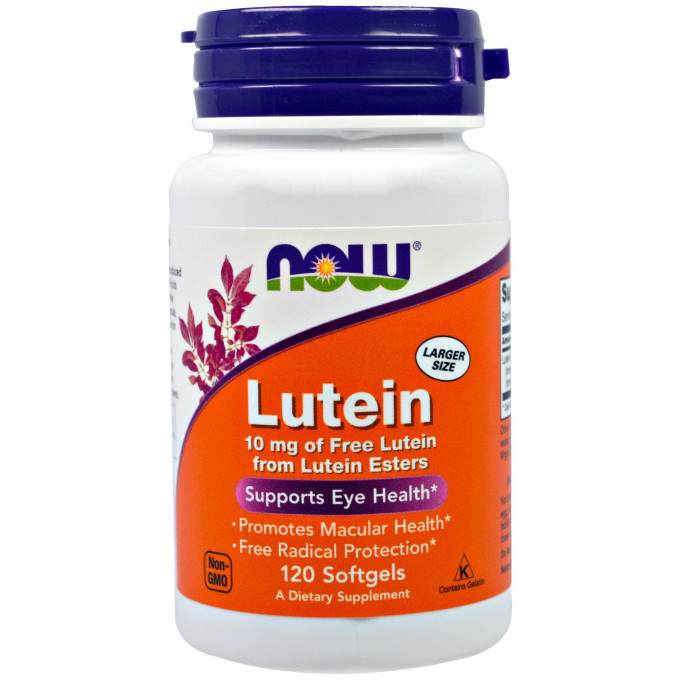 Лютеин NOW FOODS LUTEIN 10 мг (FROM ESTERS) 120 капсул