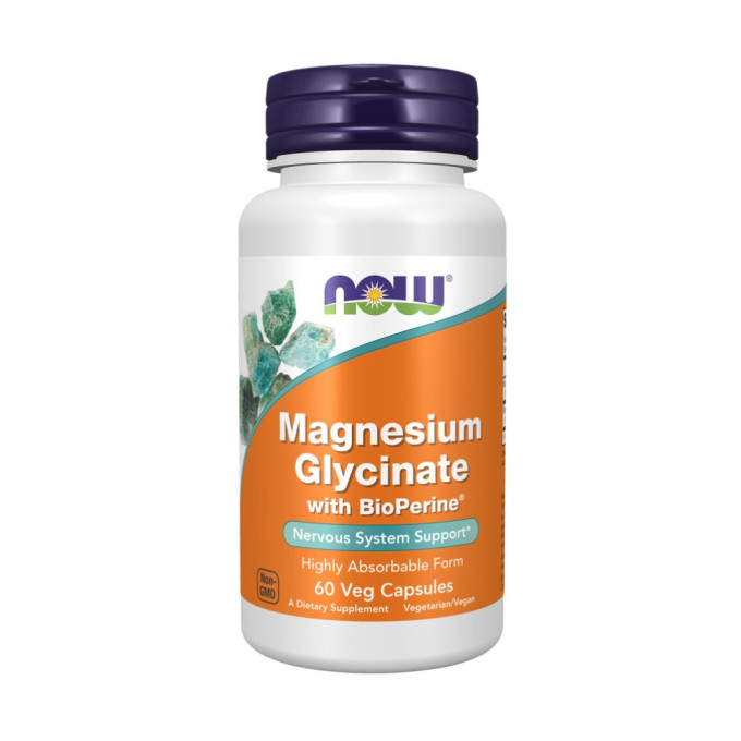 NOW FOODS Magnesium Glycinate With Bioperine - 60 Капсул