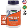 Омега NOW Omega-3, 1000 мг - 100 капсул
