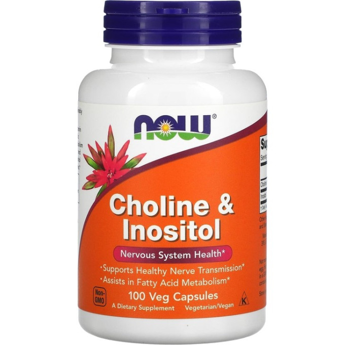 Витамин NOW FOODS CHOLIN&INOSITOL, 500 мг, 100 капсул