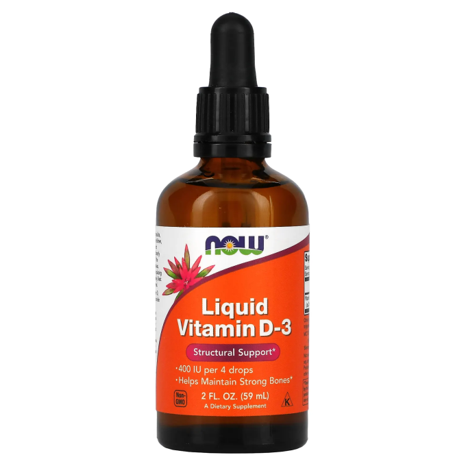 Витамин NOW FOODS LIQUID VITAMIN D-3 (2 Oz) 59мл