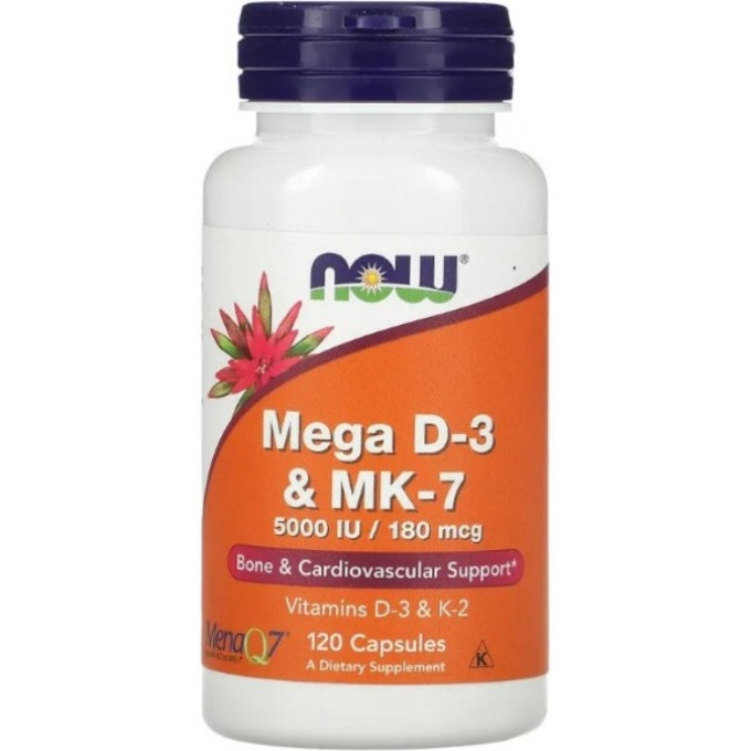 Витамин NOW FOODS МЕГА D35000 м.е+ МК-7 100мкг.