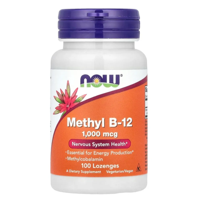 Витамин NOW FOODS METHYL VITAMIN B-12 (METHYLCOBALAMIN) 1,000 mcg, 100 пастилок
