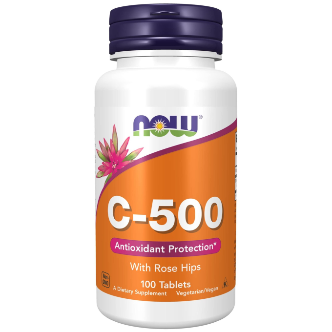 NOW FOODS WITH ROSE HIPS 100 Tablets