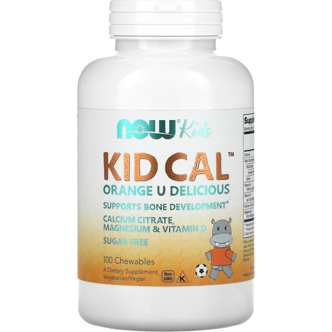 NOW KID CAL, Кальций для детей - 100 таблеток