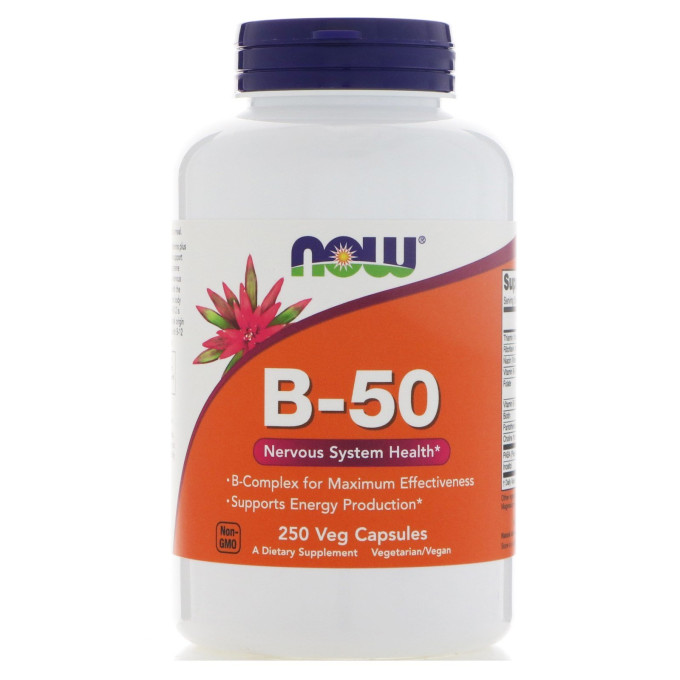 Витамины Группы Б NOW FOODS, B-50, 250 таблеток