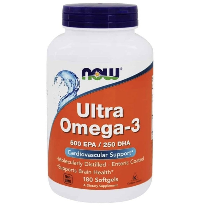 Витамины NOW FOODS ULTRA OMEGA-3 500 EPA / 250 DHA, 180 капсул